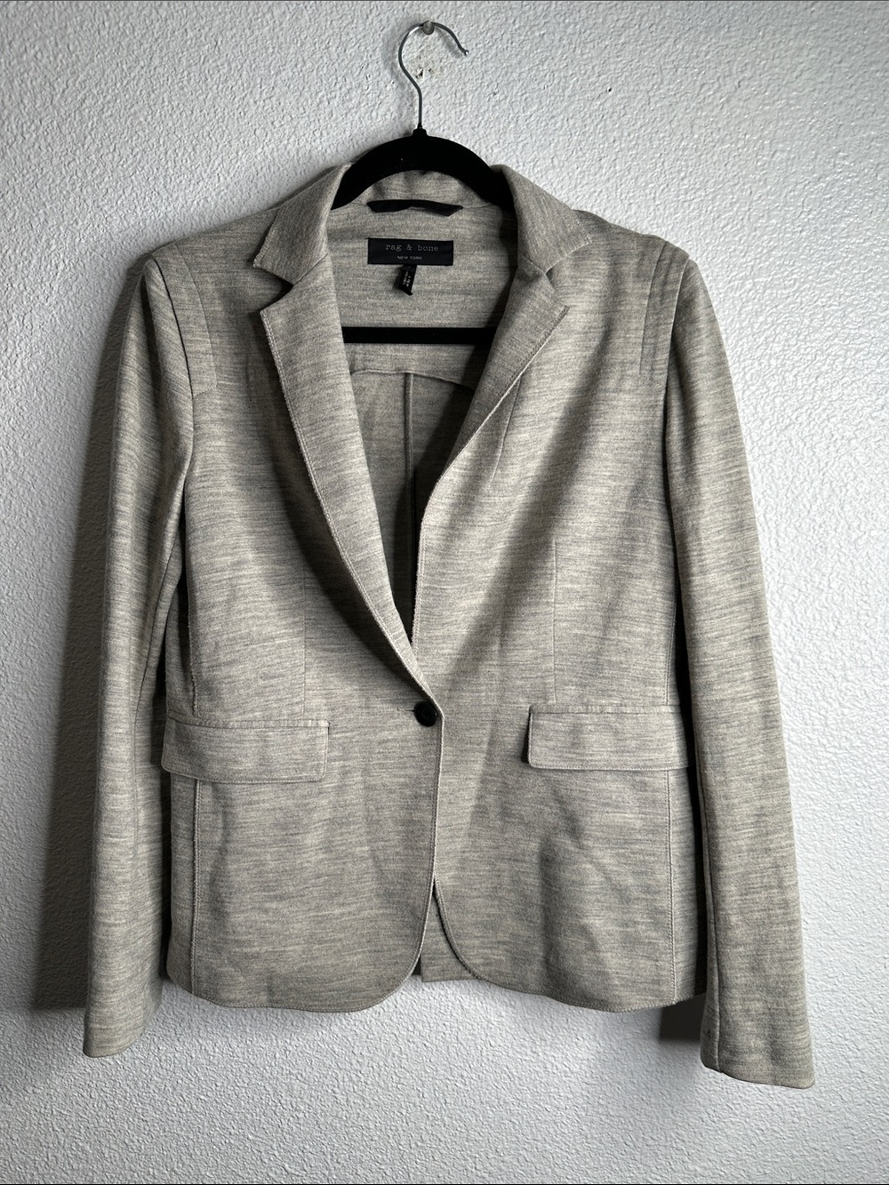Rag&bone Light Gray Tailored One-Button Blazer size 2 office career